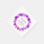 Serviette En Papier serviettes personnalisées en mariage violet (Coin)