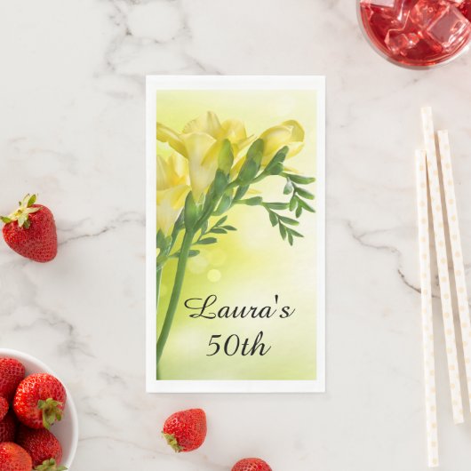 Serviette En Papier Serviettes personnalisées en papier d'anniversaire (En situation)