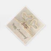 Serviette En Papier Serviettes personnalisées en papier du 30e anniver (Coin)