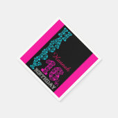 Serviette En Papier Serviettes personnalisées en papier girly 16e anni (Coin)