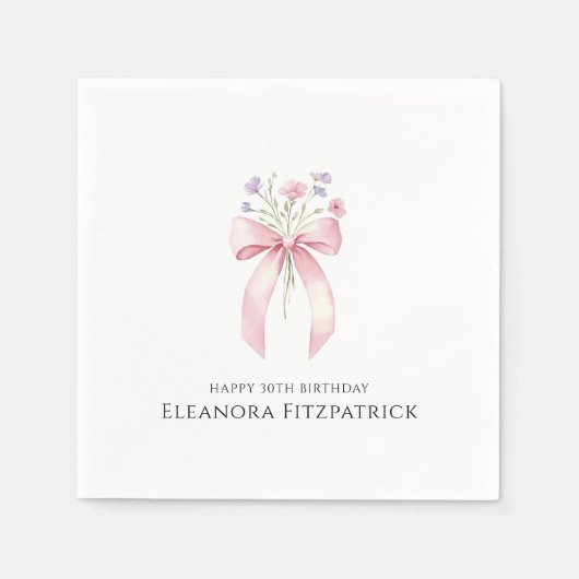 Serviette En Papier Serviettes personnalisées Fleur sauvage de la corb (Devant)