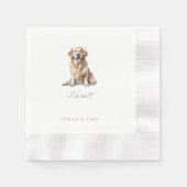 Serviette En Papier Serviettes personnalisées Mariage couché pour anim (Devant)