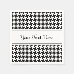 Serviette En Papier Serviettes personnalisées   motif de base noire