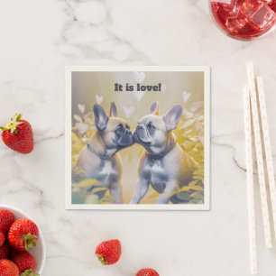 Serviette En Papier Serviettes personnalisées pour chiots Bouledogue F
