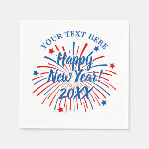 Serviette En Papier Serviettes personnalisées pour fête de Nouvel An a