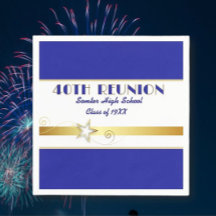 Serviettes personnalisées pour la 40e réunion de c