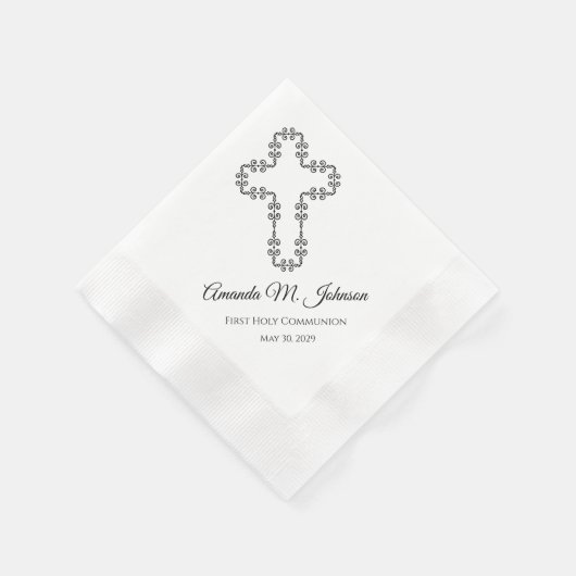 Serviette En Papier Serviettes personnalisées pour la première communi (Coin)
