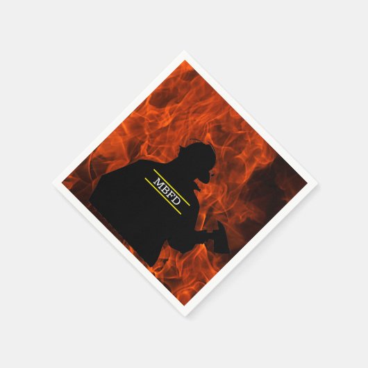 Serviette En Papier Serviettes personnalisées pour pompiers et flammes (Coin)
