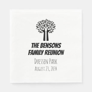 Serviette En Papier Serviettes personnalisées pour réunion de famille 