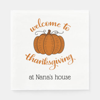 Serviette En Papier Serviettes personnalisées pour Thanksgiving