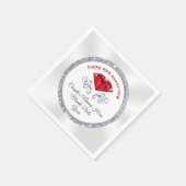 Serviette En Papier Serviettes personnalisées Ruby 40e anniversaire (Coin)