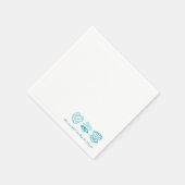 Serviette En Papier Serviettes personnalisées sarcelle pour enterremen (Coin)