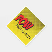 Serviette En Papier Serviettes personnalisées Superhero - POW Jaune no (Coin)