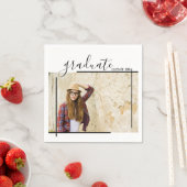 Serviette En Papier Serviettes photo Abstrait noir moderne (En situation)