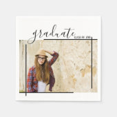 Serviette En Papier Serviettes photo Abstrait noir moderne (Devant)