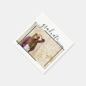 Serviette En Papier Serviettes photo Abstrait noir moderne (Coin)