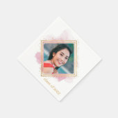 Serviette En Papier Serviettes Pink Pastel & Doré (Coin)