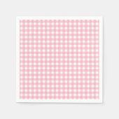 Serviette En Papier Serviettes Plaid Buffalo Rose Classique (Devant)