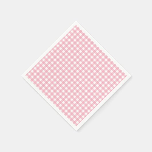 Serviette En Papier Serviettes Plaid Buffalo Rose Classique (Coin)