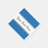 Serviette En Papier Serviettes pois motifs bleues et blanches (Coin)