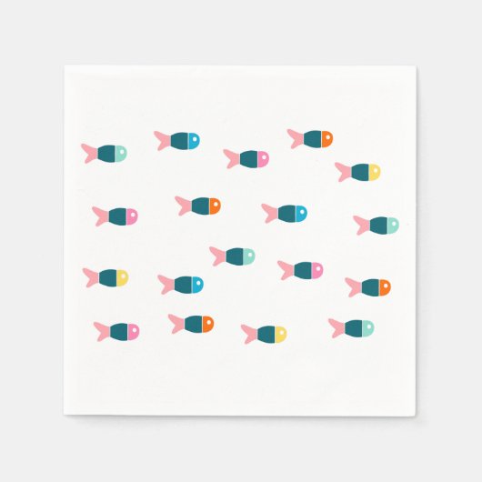 Serviette En Papier Serviettes poissons (Devant)