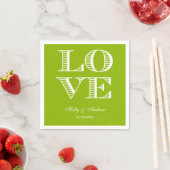 Serviette En Papier Serviettes Pomme Verte, Amour Blanc (En situation)