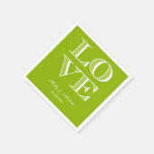 Serviette En Papier Serviettes Pomme Verte, Amour Blanc (Coin)