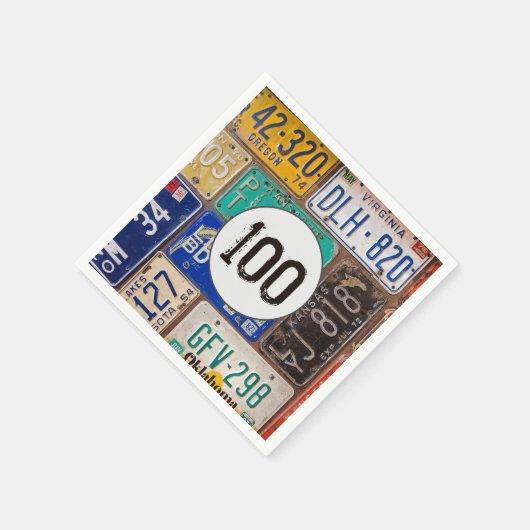 Serviette En Papier Serviettes pour 100e anniversaire avec plaque d'im (Coin)