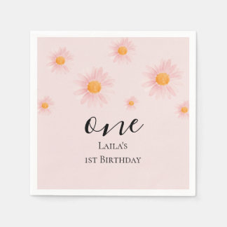 Serviette En Papier Serviettes pour 1er anniversaire thème floral Dais
