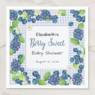 Serviette En Papier Serviettes pour Baby Shower aquarelle Bleu Sucré a