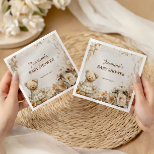 Serviette En Papier Serviettes pour Baby Shower avec Ours en Peluche V