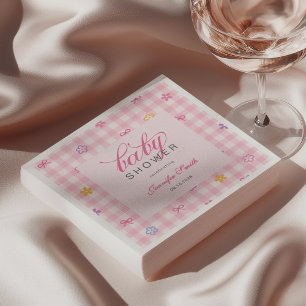 Serviette En Papier Serviettes pour Baby Shower avec Ruban Floral à Ca