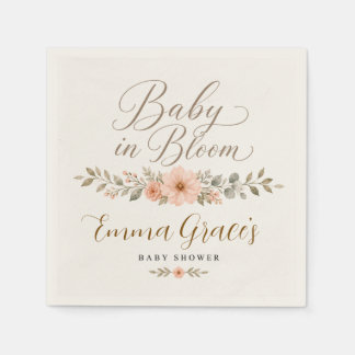 Serviette En Papier Serviettes pour Baby Shower Baby in Bloom