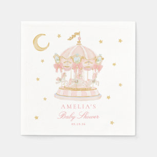 Serviette En Papier Serviettes pour Baby Shower Carrousel Fantaisiste