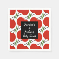 Serviettes pour Baby Shower Cerises Amusantes