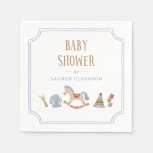 Serviette En Papier Serviettes pour Baby Shower Cheval à Bascule Aquar