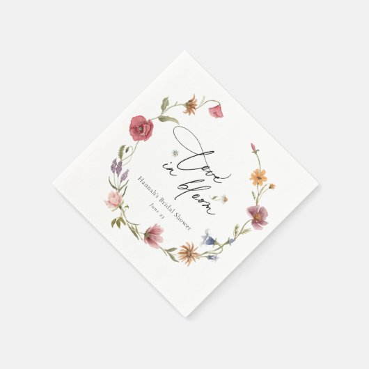 Serviette En Papier Serviettes pour Baby Shower Fleur de Wildflower (Coin)