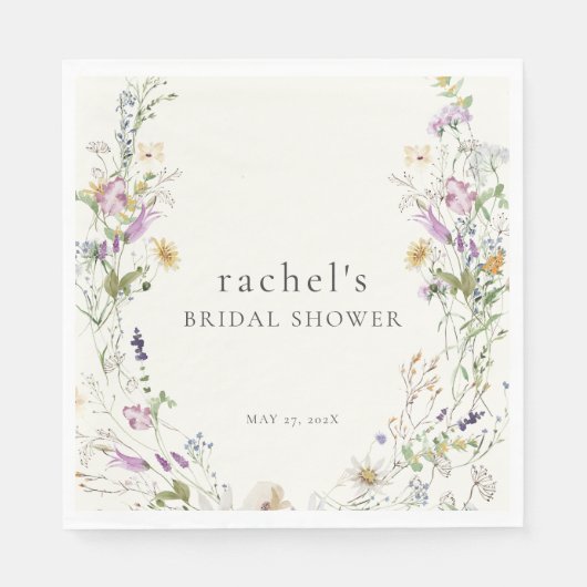 Serviette En Papier Serviettes pour Baby Shower Fleur Féminine (Devant)