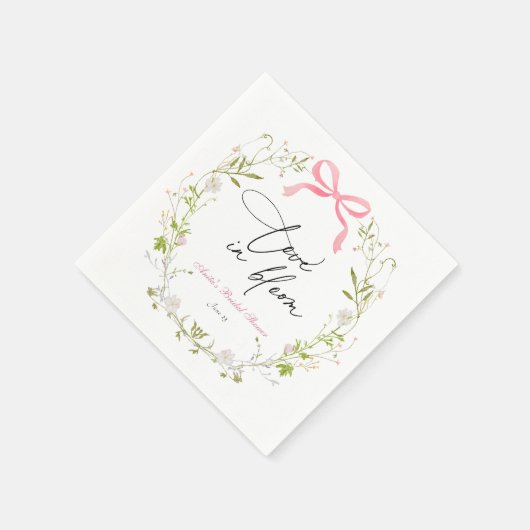 Serviette En Papier Serviettes pour Baby Shower Fleurs Sauvages (Coin)