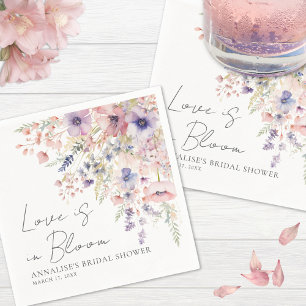 Serviette En Papier Serviettes pour Baby Shower Floral Fleurs Sauvages