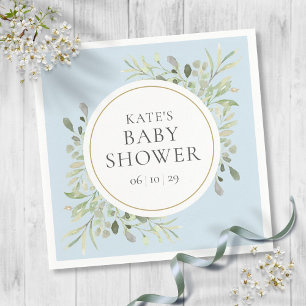 Serviette En Papier Serviettes pour Baby Shower Garçon Bleu à Motif de