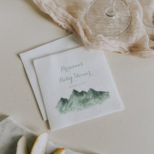 Serviette En Papier Serviettes pour Baby Shower Green Mountain Country