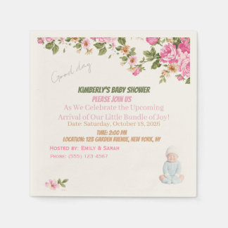 Serviette En Papier serviettes pour baby shower Little Cutie