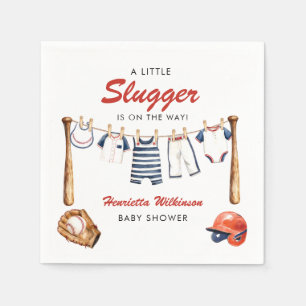 Serviette En Papier Serviettes pour Baby Shower Little Slugger Basebal