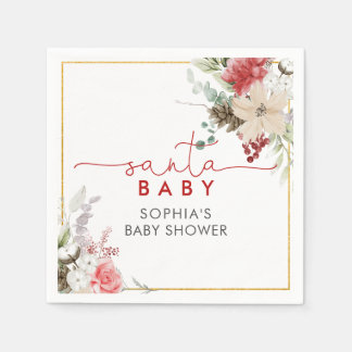 Serviette En Papier Serviettes pour Baby Shower sur le thème de Santa