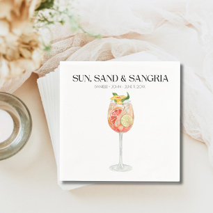 Serviette En Papier Serviettes pour bar à boissons de mariage tropical