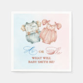 Serviette En Papier Serviettes pour bébé bleu rose (Devant)