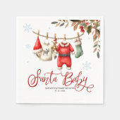 Serviette En Papier Serviettes pour bébé fête de Noël Santa Baby (Devant)