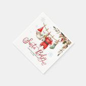 Serviette En Papier Serviettes pour bébé fête de Noël Santa Baby (Coin)