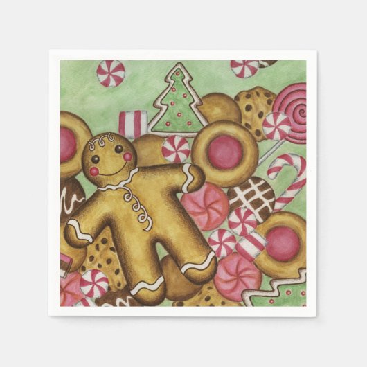 Serviette En Papier Serviettes pour biscuits de Noël (Devant)